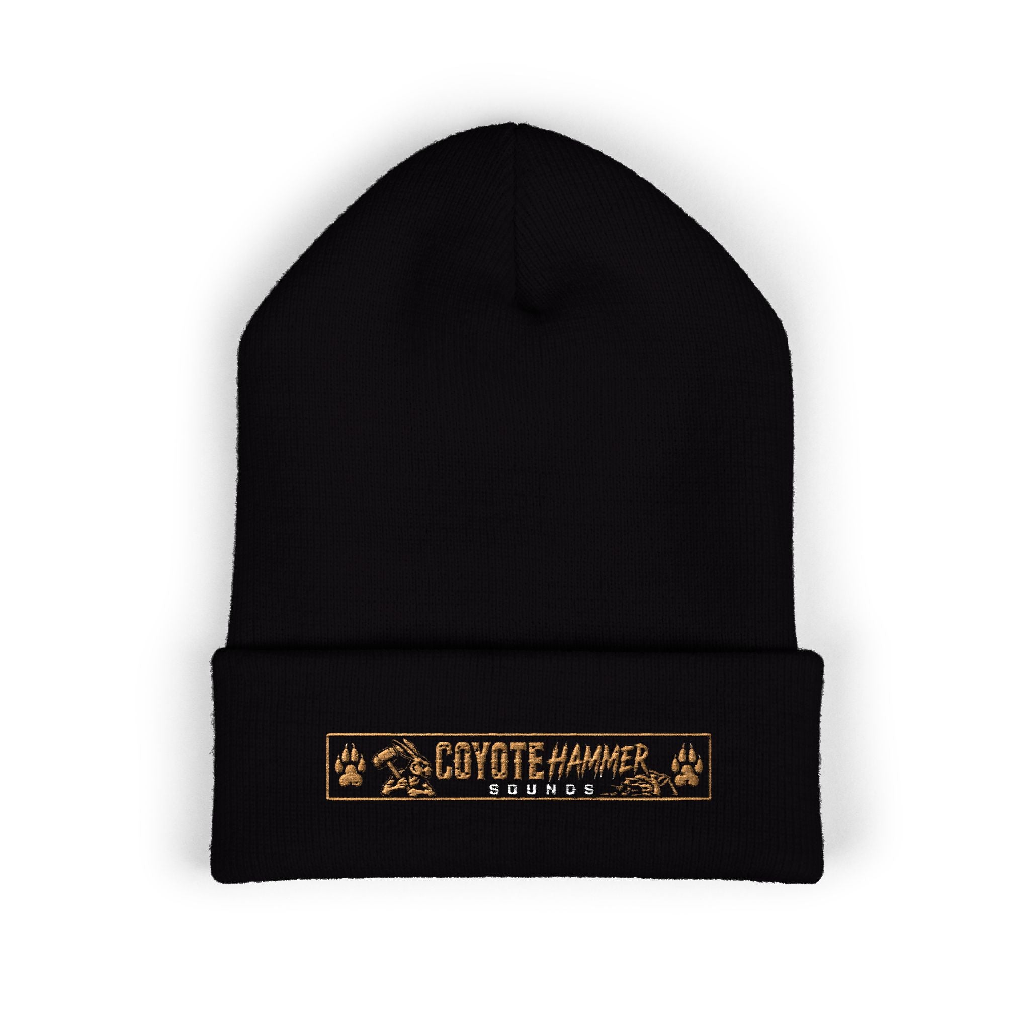 Beanie — Coyote Hunter Embroidered Cuffed Beanie (Olive)