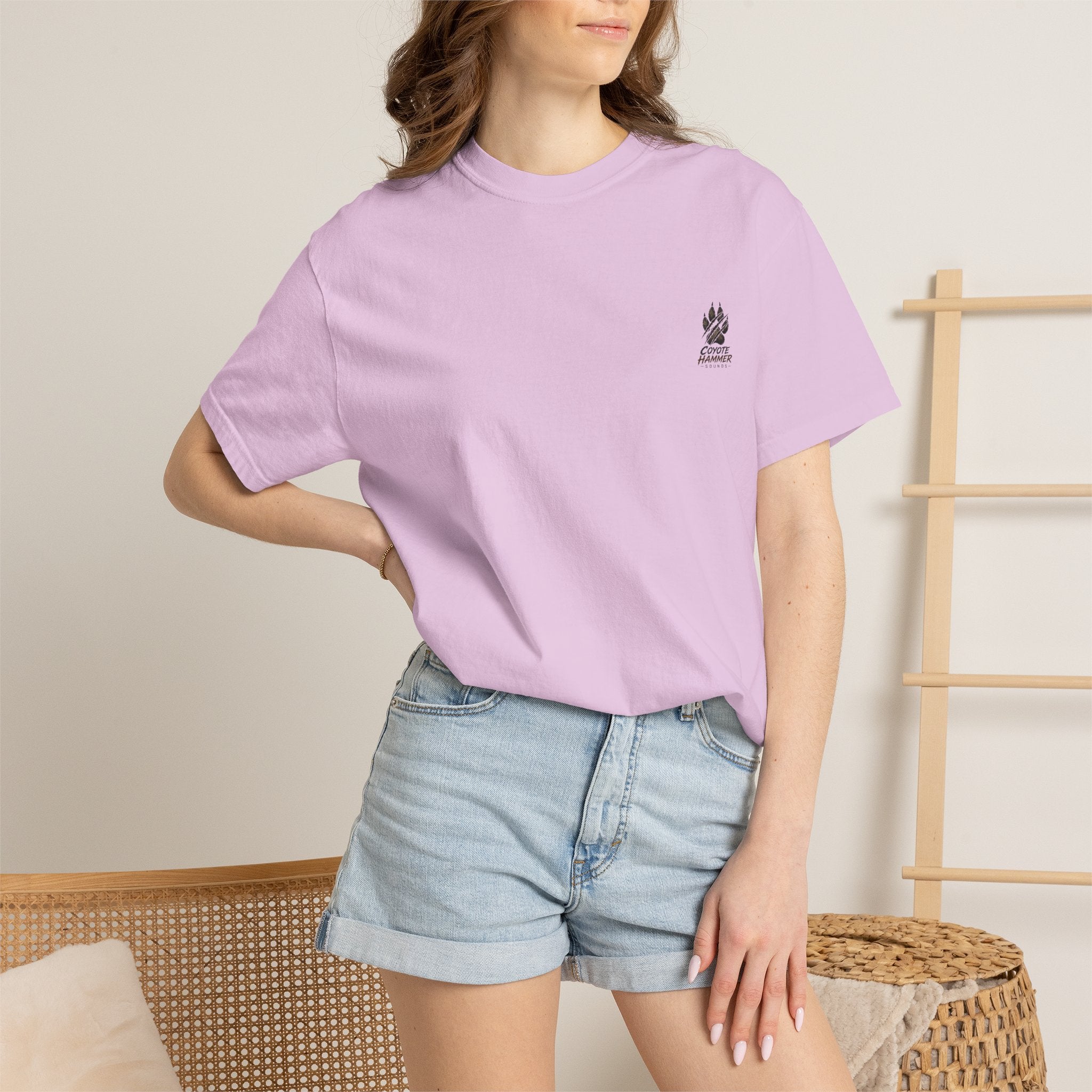 Randy Anderson-Coyote Hammer Sounds T-Shirt — Vintage Night Desert Graphic Tee