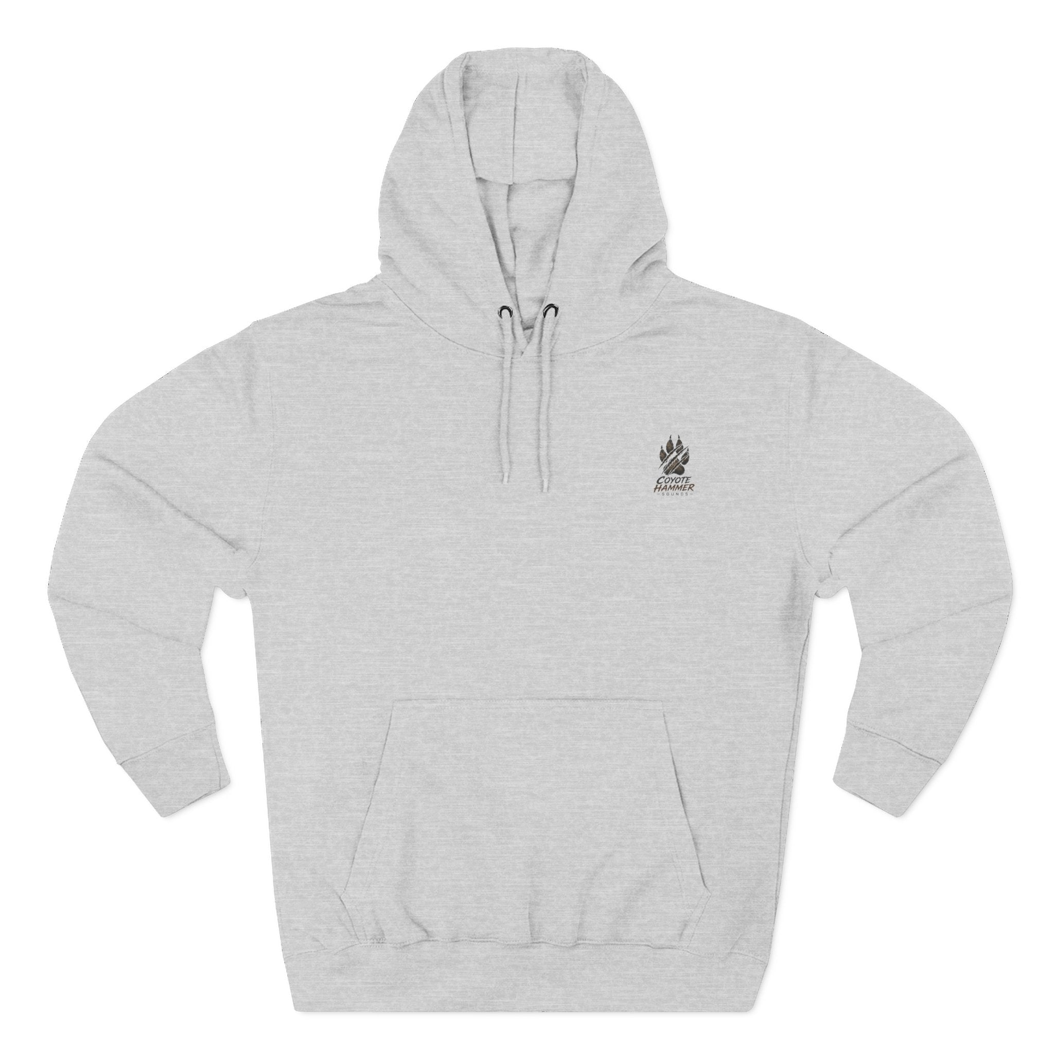 Randy Anderson-Coyote Hammer Sounds Fleece Hoodie — Retro Rabbit Band Graphic