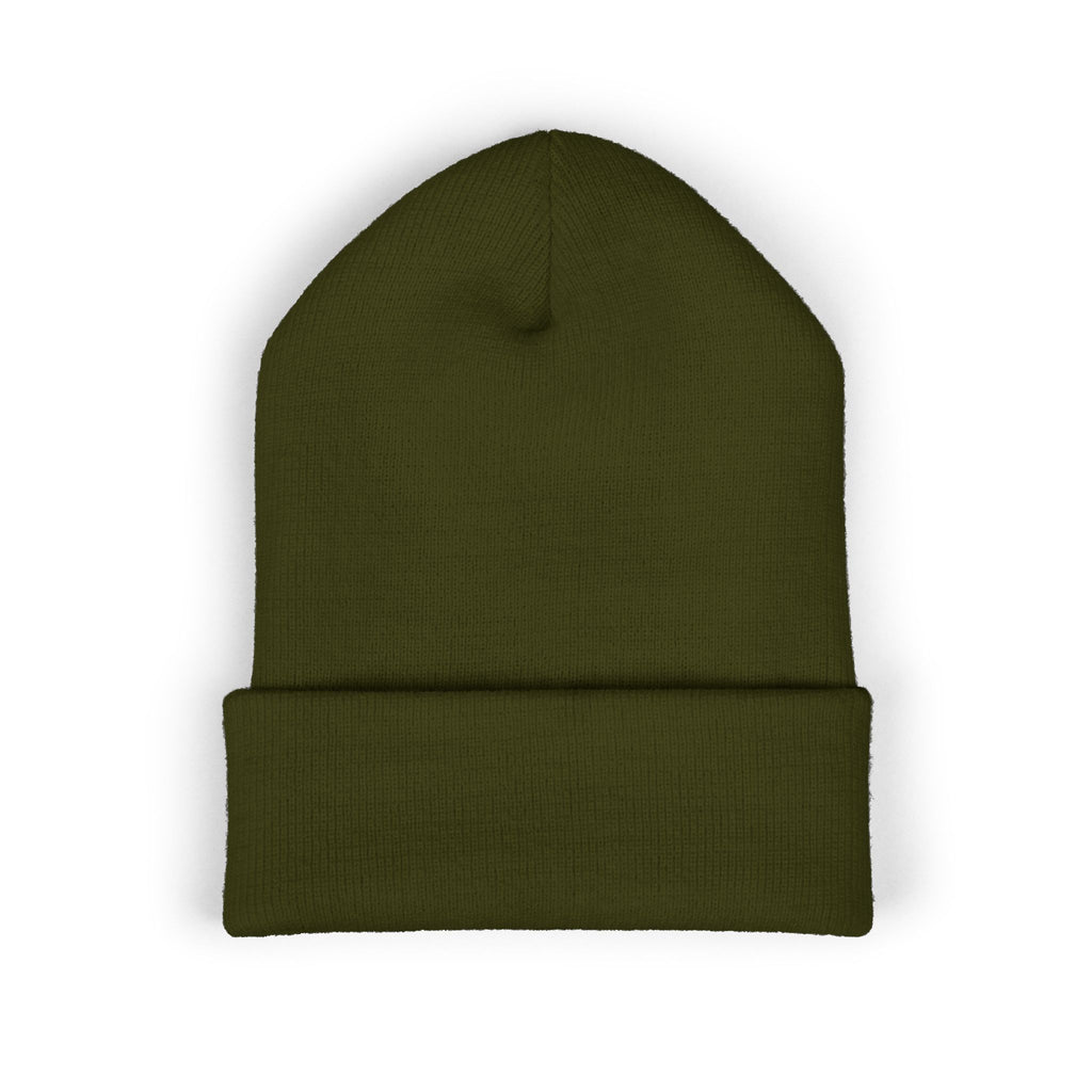 Beanie — Coyote Hunter Embroidered Cuffed Beanie (Olive)