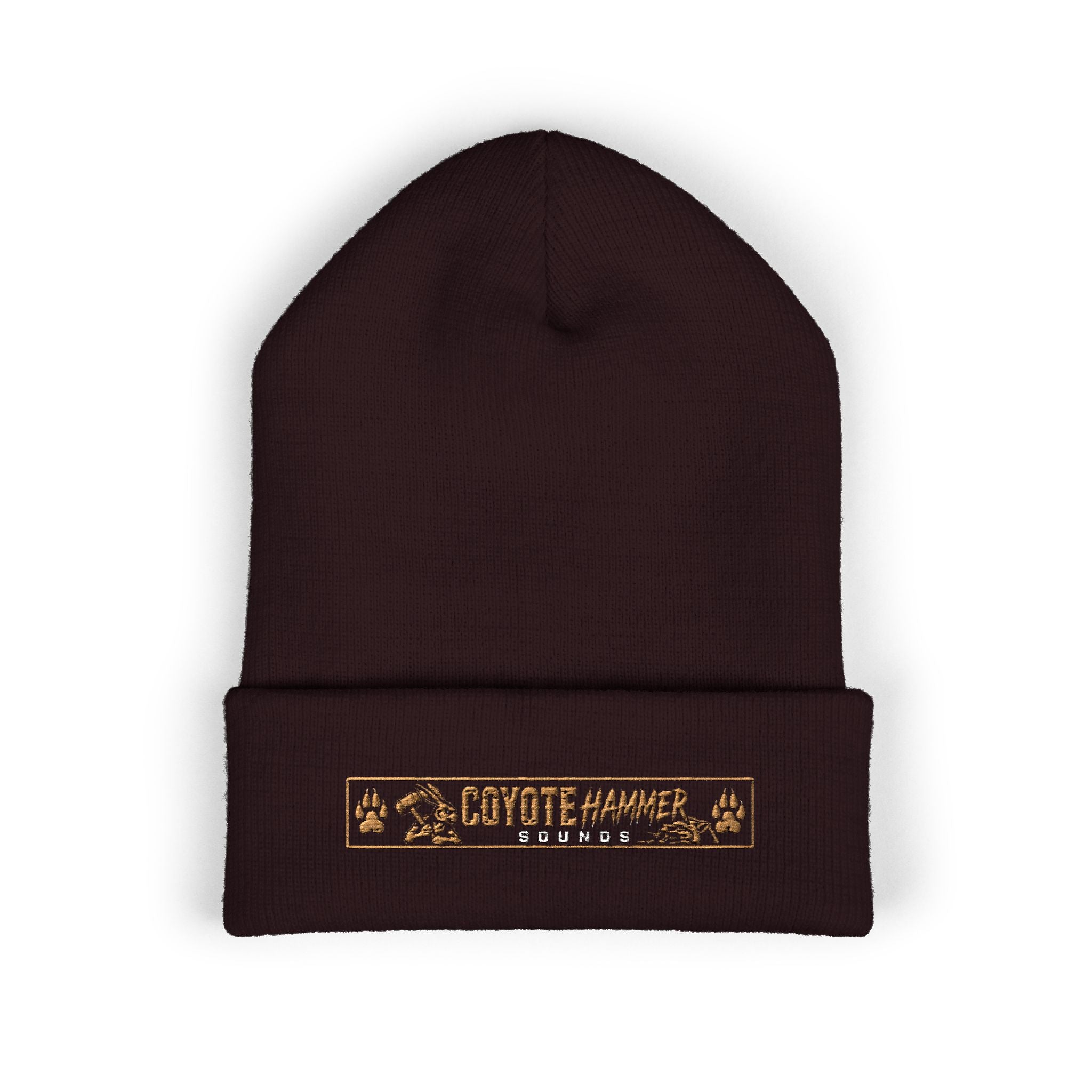 Beanie — Coyote Hunter Embroidered Cuffed Beanie (Olive)