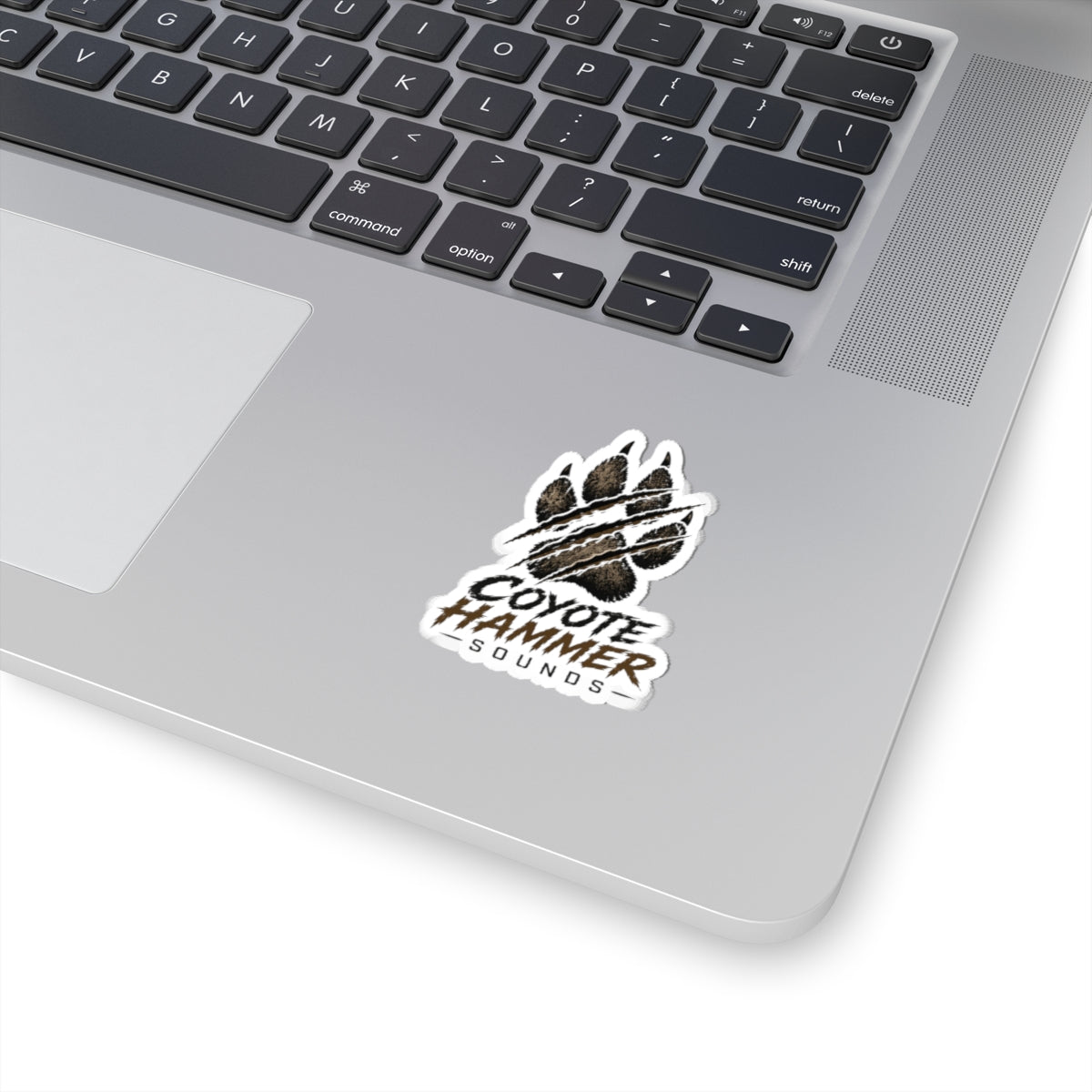 Coyote Hammer Sounds Paw Logo Sticker — Rugged Vinyl Kiss-Cut Decal for Laptops & Gear