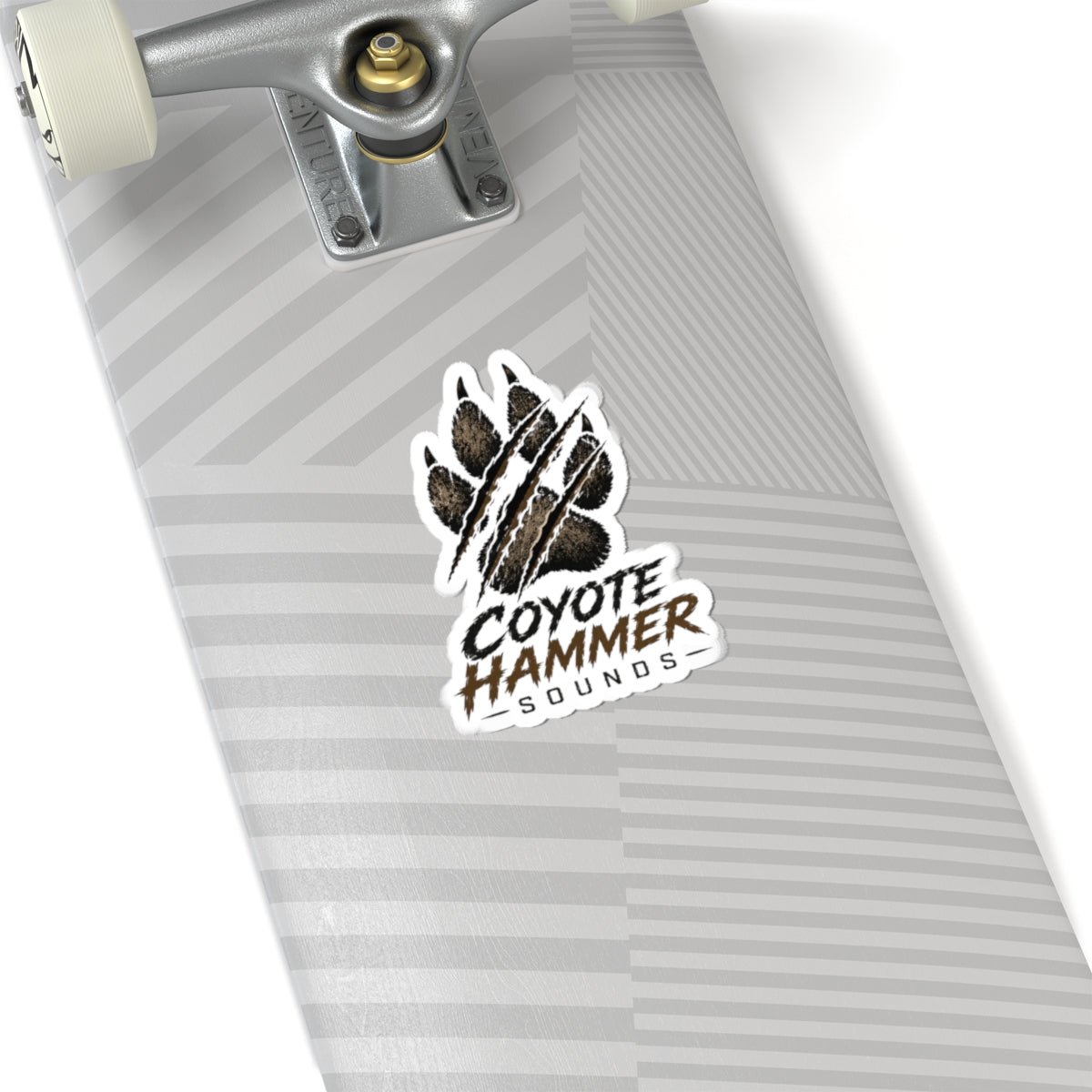 Coyote Hammer Sounds Paw Logo Sticker — Rugged Vinyl Kiss-Cut Decal for Laptops & Gear