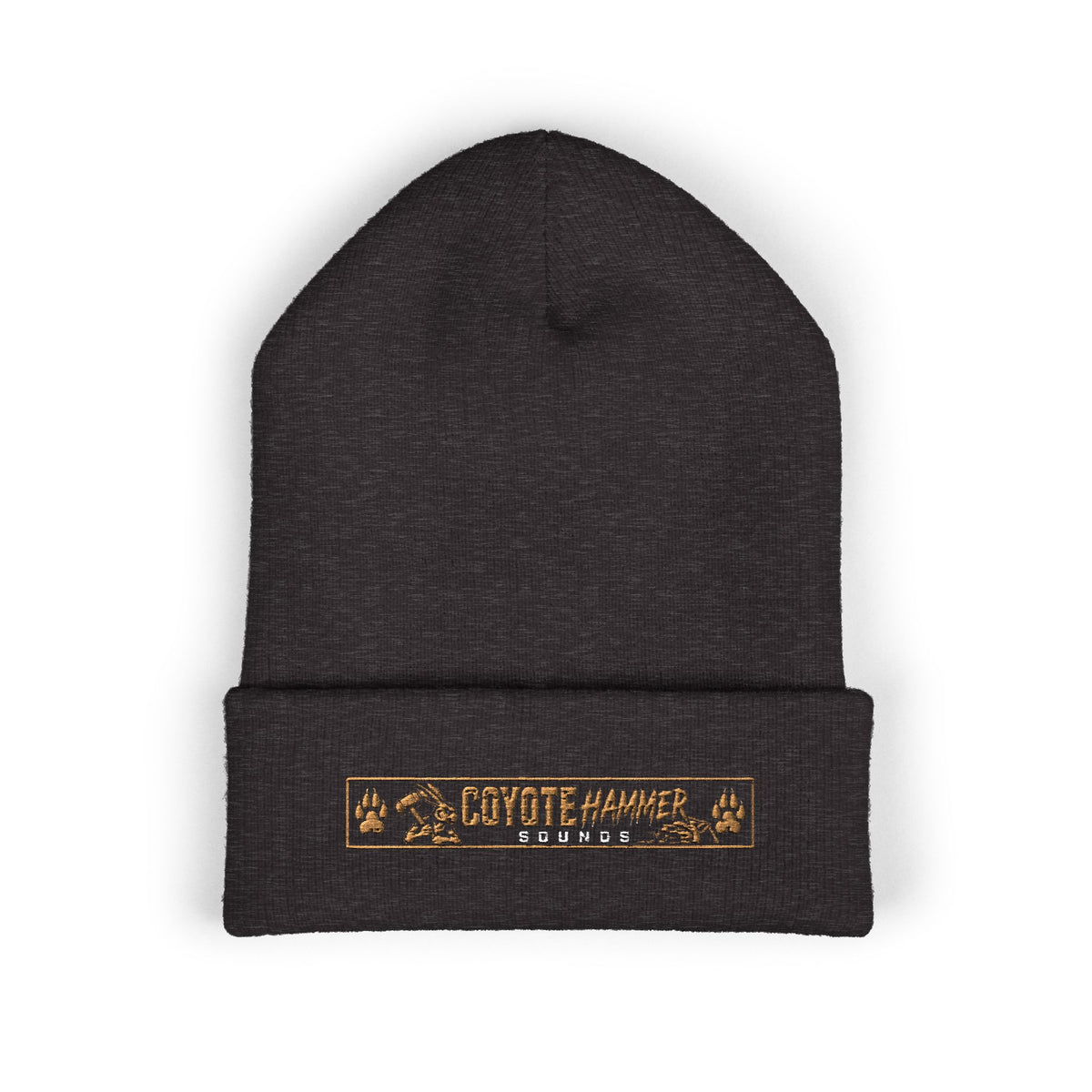 Beanie — Coyote Hunter Embroidered Cuffed Beanie (Olive)