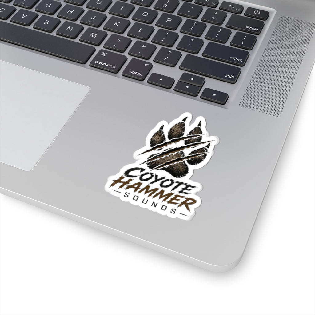 Coyote Hammer Sounds Paw Logo Sticker — Rugged Vinyl Kiss-Cut Decal for Laptops & Gear