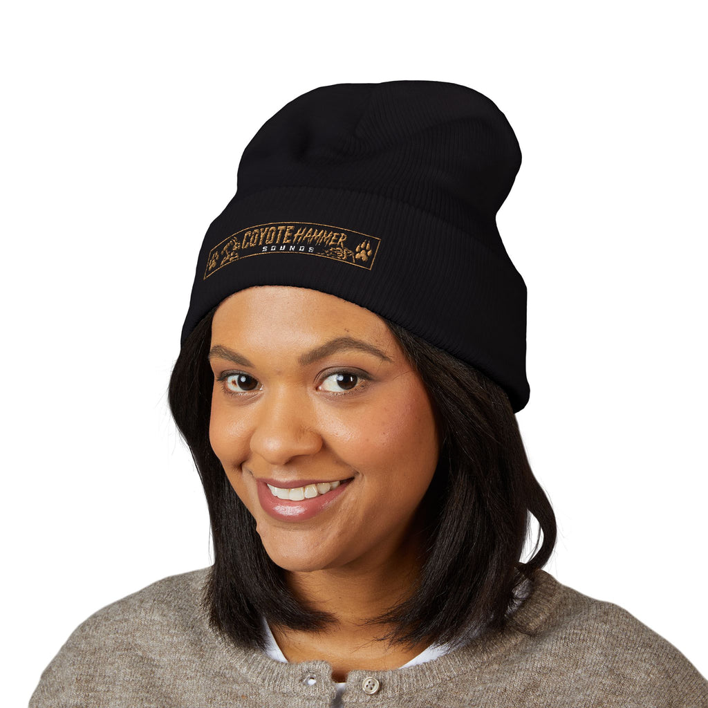 Beanie — Coyote Hunter Embroidered Cuffed Beanie (Olive)