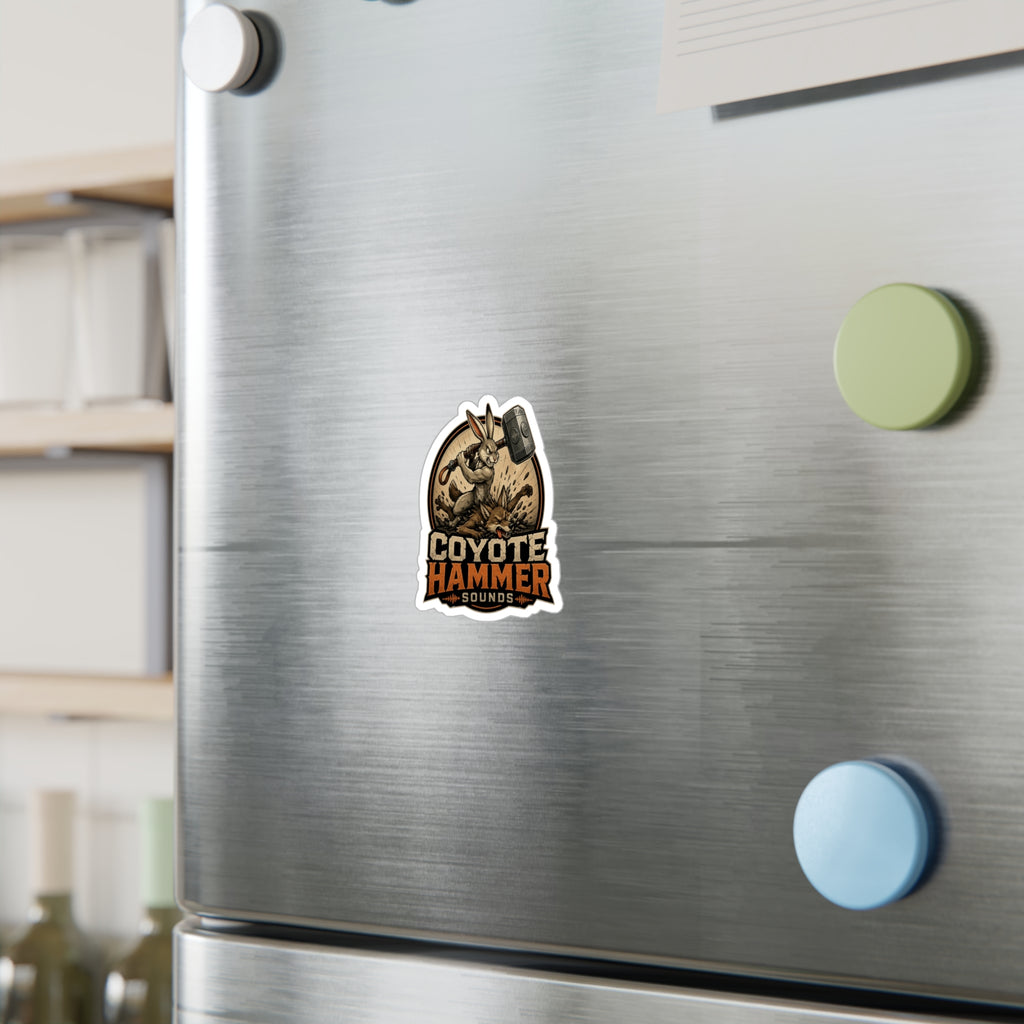 Coyote Hammer Vinyl Sticker — Kiss-Cut Decal for Gear, Laptops & Windows