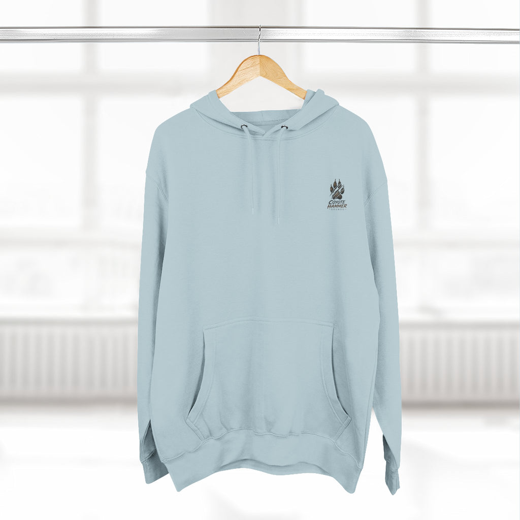 Randy Anderson-Coyote Hammer Sounds Fleece Hoodie — Retro Rabbit Band Graphic