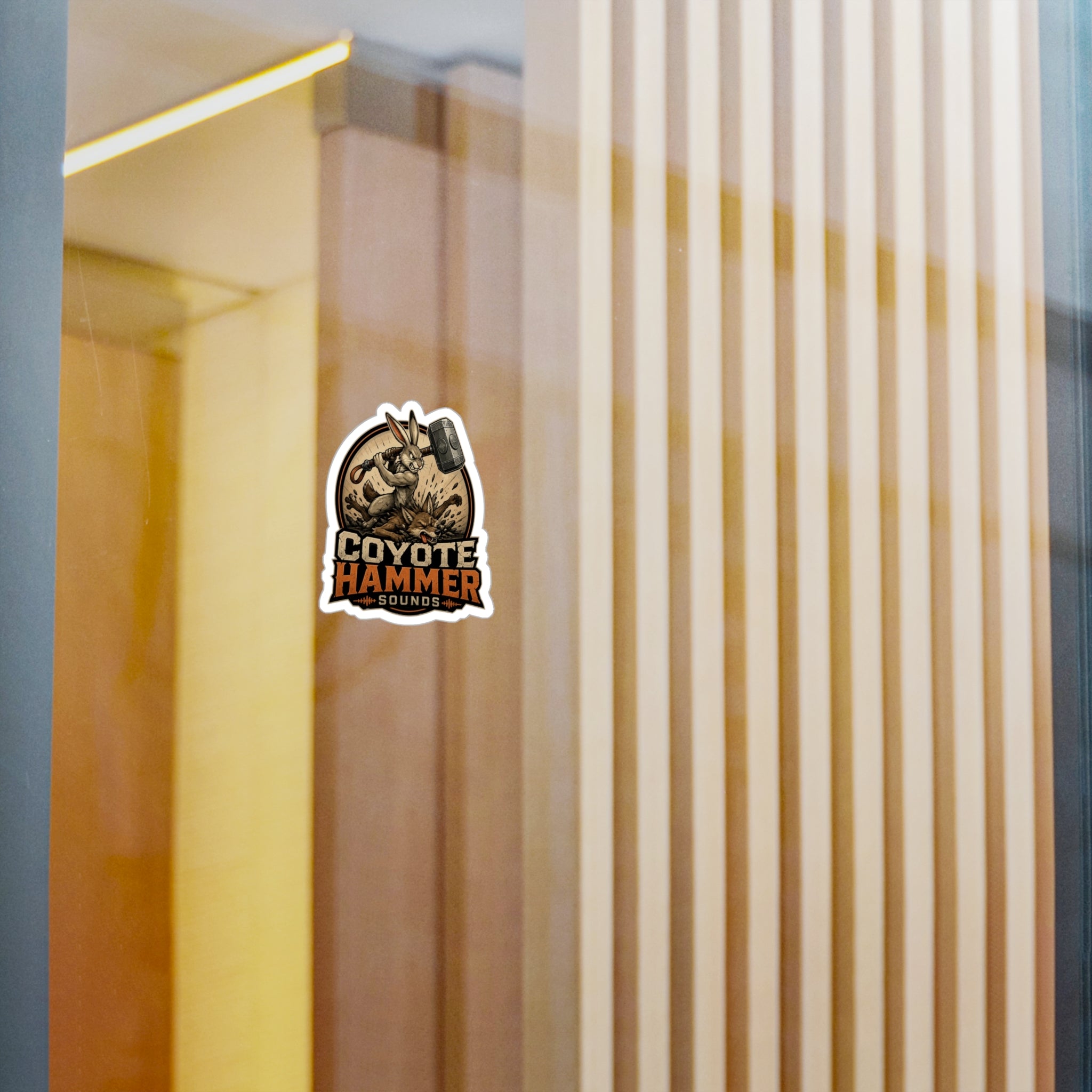 Coyote Hammer Vinyl Sticker — Kiss-Cut Decal for Gear, Laptops & Windows