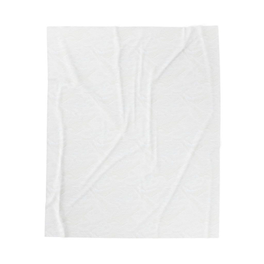 Velveteen Plush Blanket – Cozy Custom Bear Paw Repeat Logo Throw