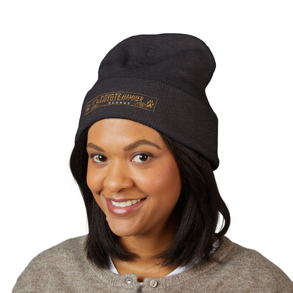 Beanie — Coyote Hunter Embroidered Cuffed Beanie (Olive)