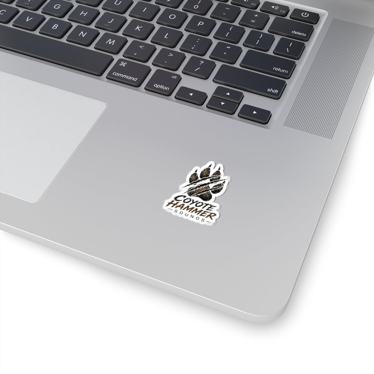 Coyote Hammer Sounds Paw Logo Sticker — Rugged Vinyl Kiss-Cut Decal for Laptops & Gear