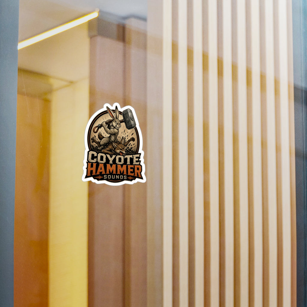 Coyote Hammer Vinyl Sticker — Kiss-Cut Decal for Gear, Laptops & Windows