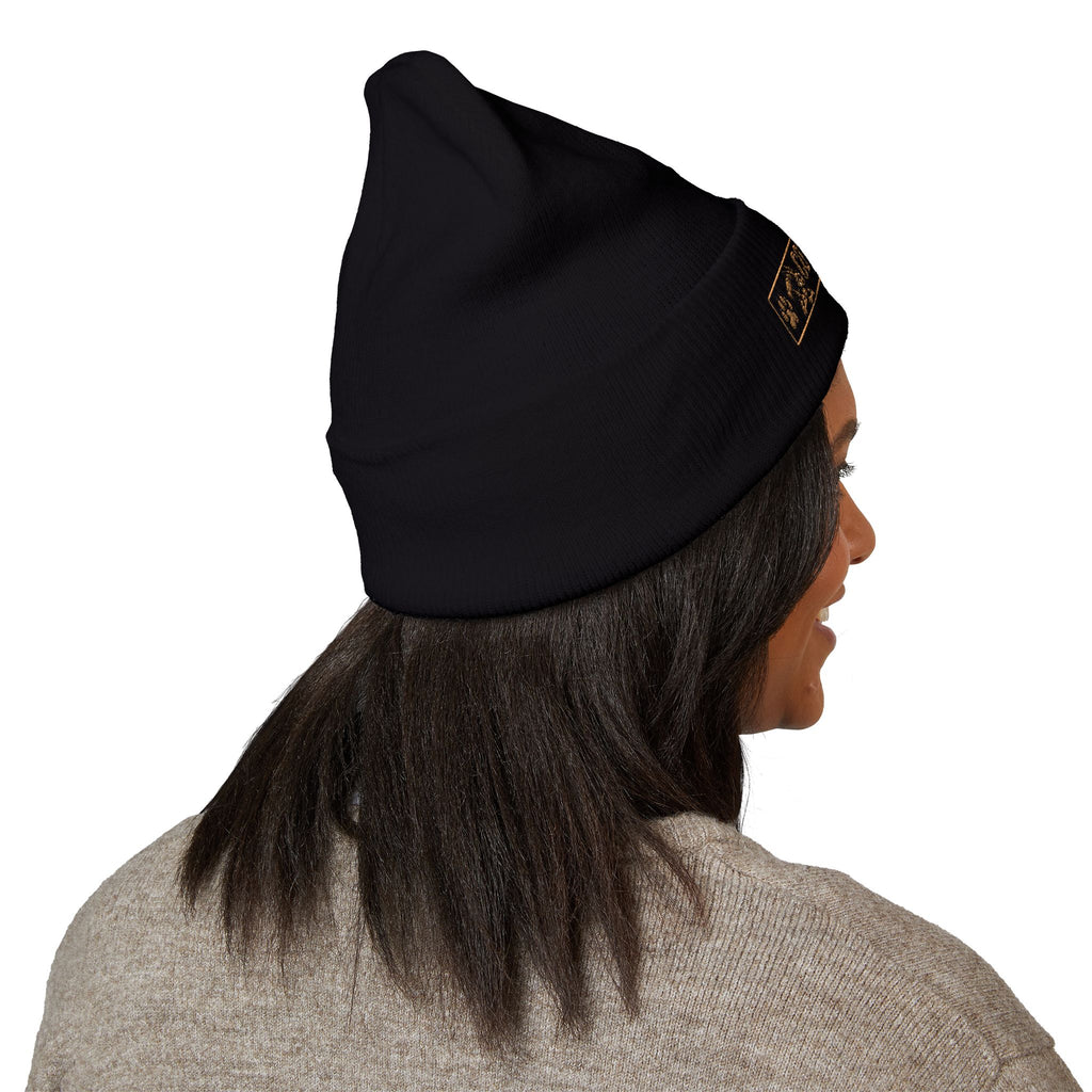 Beanie — Coyote Hunter Embroidered Cuffed Beanie (Olive)