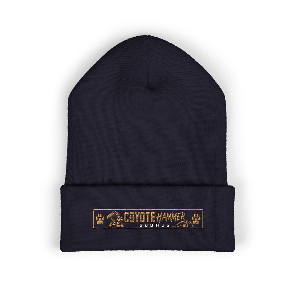 Beanie — Coyote Hunter Embroidered Cuffed Beanie (Olive)