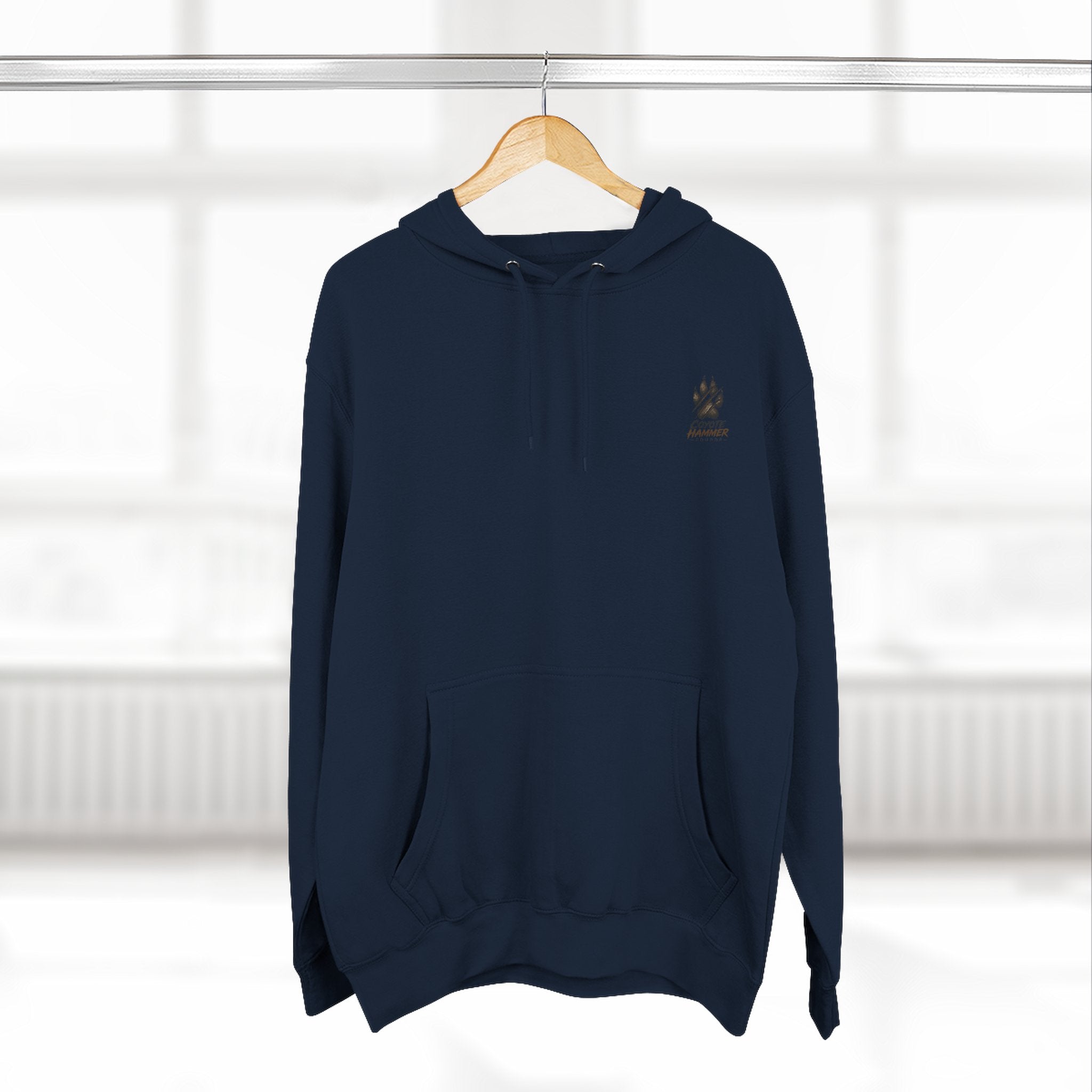 Randy Anderson-Coyote Hammer Sounds Fleece Hoodie — Retro Rabbit Band Graphic